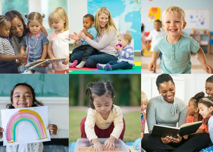 Childcare support collage